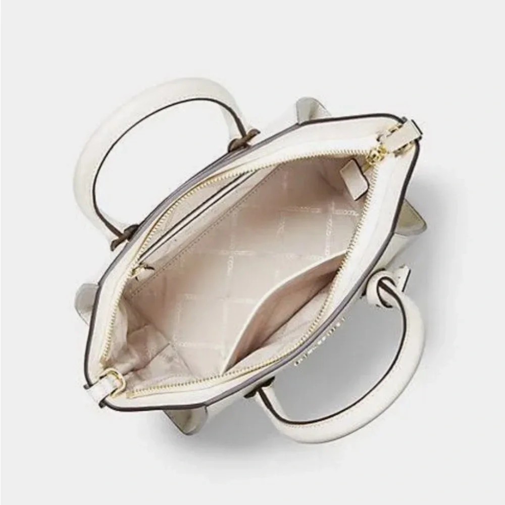 Michael Kors - Avril Extra-Small Leather Crossbody Satchel Light Cream       NWT - Picture 2 of 15